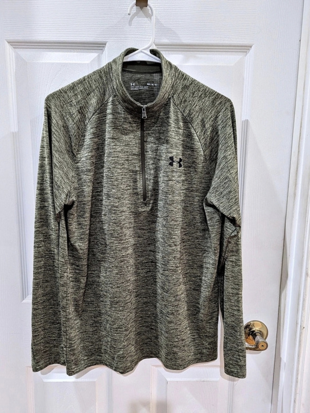 Under Armour Quarter Zip Pullover Heatgear Size Large Dark GRAY